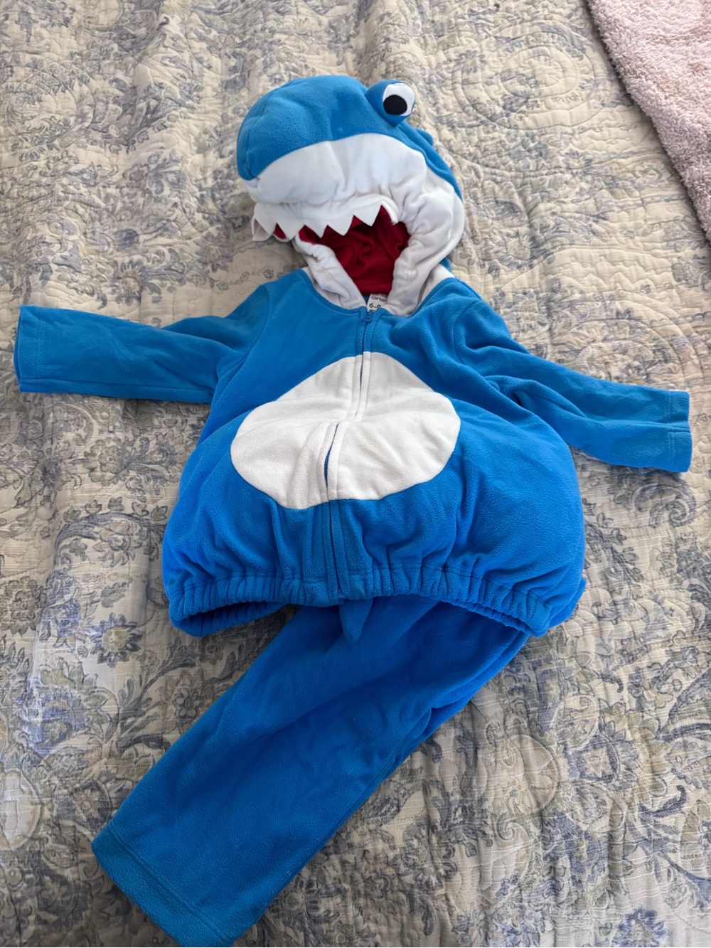 Carter's Bright Blue Shark Hoodie & Pants Costume Set